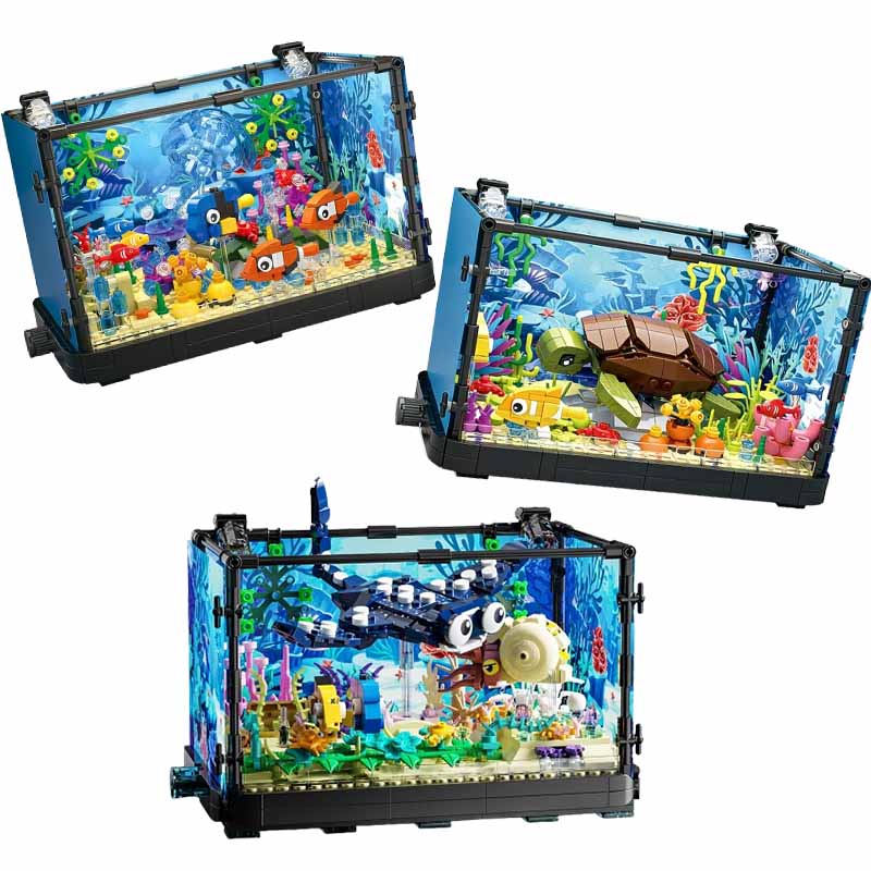 Fish Tank Building Block Set w - Marine Aquarium Home 评论和价格
