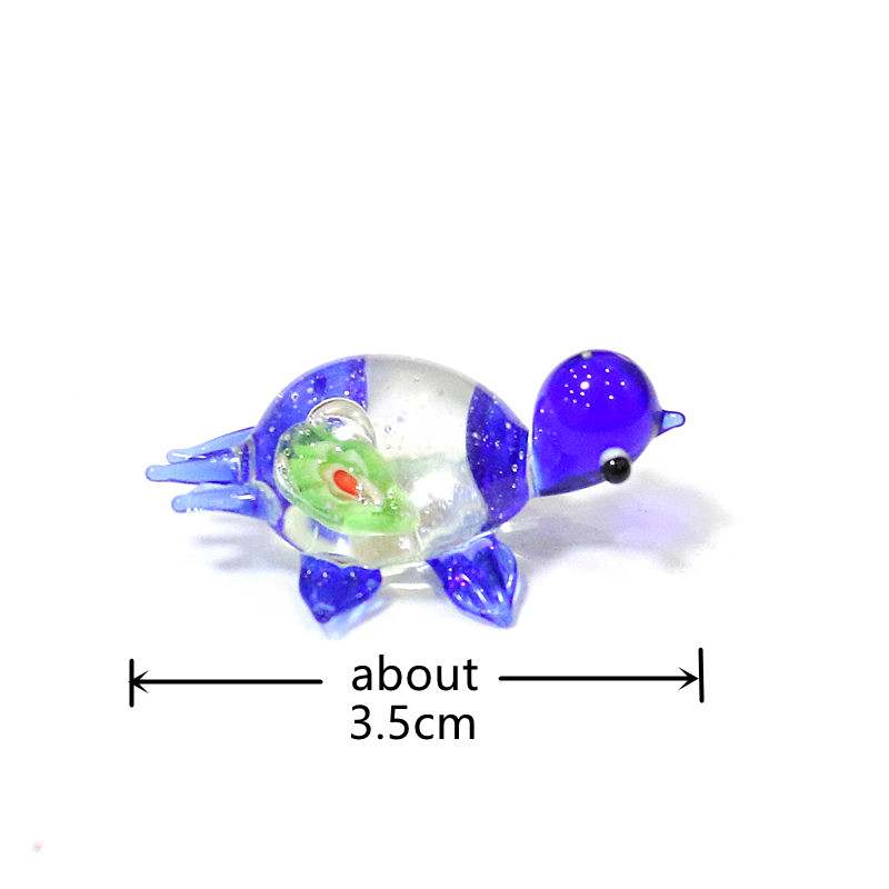 1pc Mini Glass Turtle Figurine - Marine Aquarium Home 评论和价格