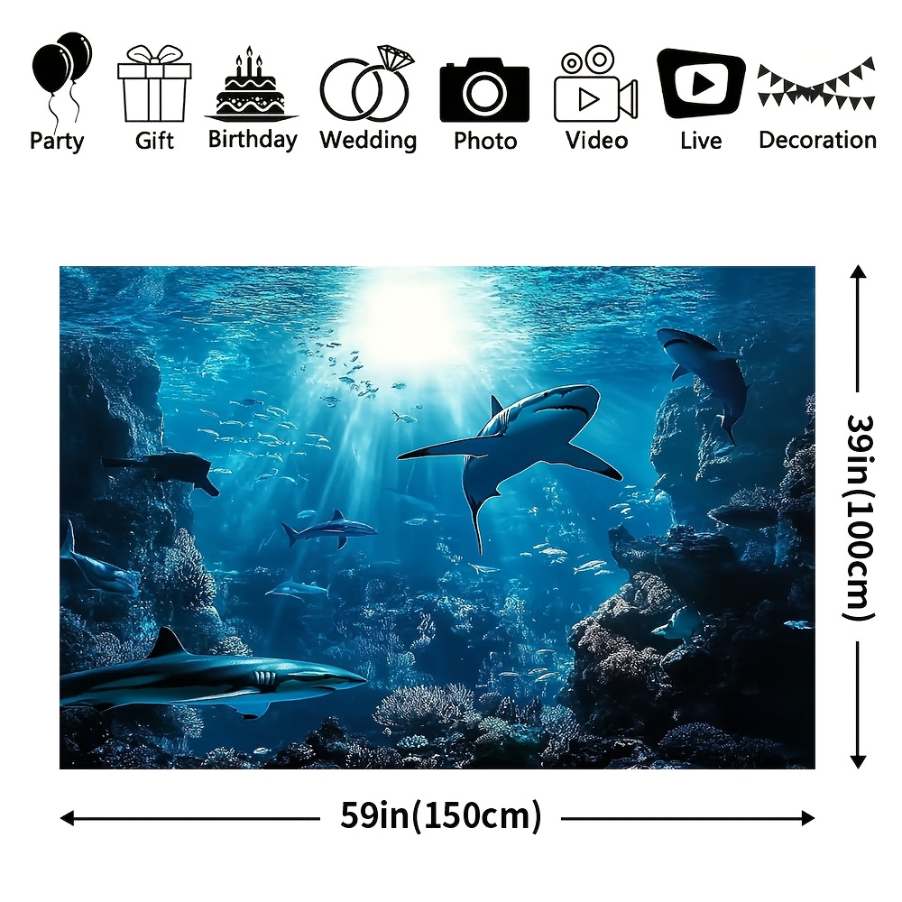 Majestic Deep Sea Shark Wall T - Marine Aquarium Home 评论和价格