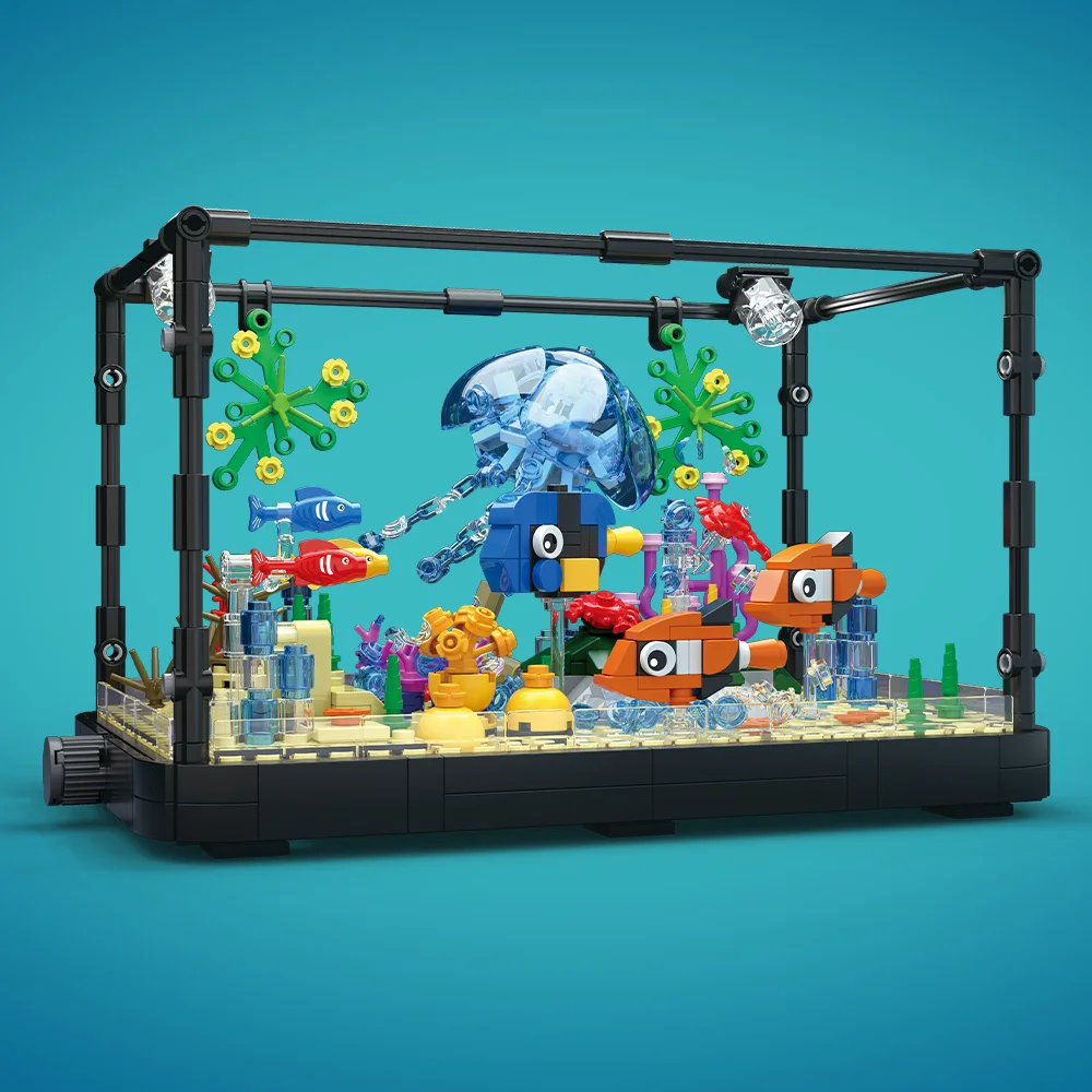 Fish Tank Building Block Set w - Aquarium Marine Fishes 评论和价格