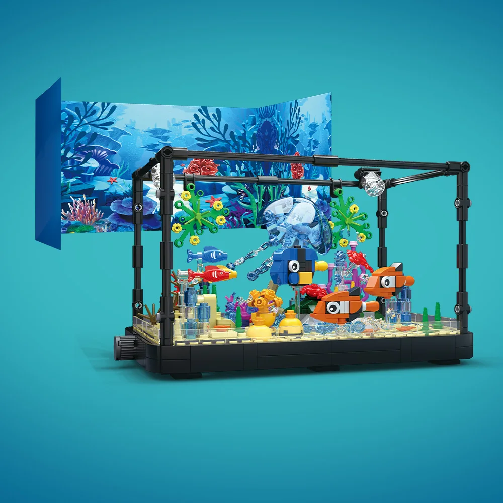 Fish Tank Building Block Set w - Aquarium Marine Fishes 评论和价格