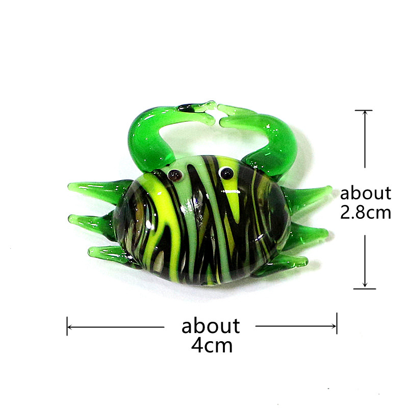 Handmade Cute Mini Glass Crab  - Aquarium Marine Fishes 评论和价格