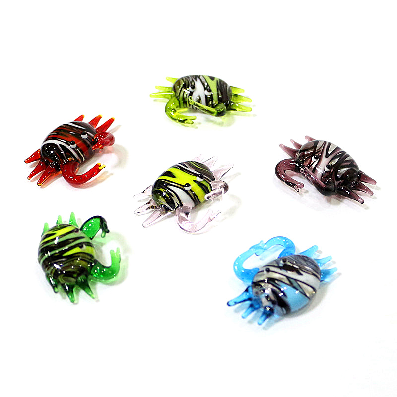 Handmade Cute Mini Glass Crab  - Aquarium Marine Fishes 评论和价格