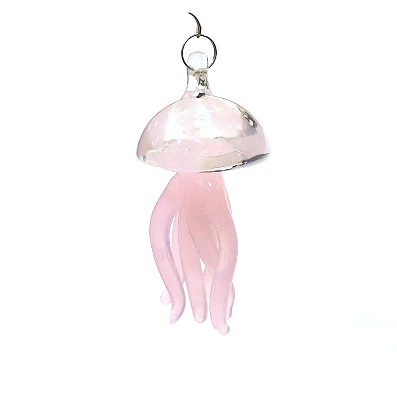 Pink Jellyfish Glass Pendant C - Marine Aquarium Home 评论和价格